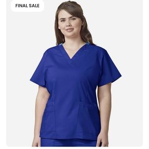 Wonderflex Verity V-Neck Scrub Top color Galaxy Blue